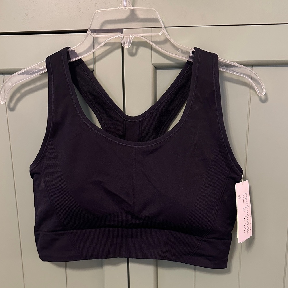 all in motion Black Racerback Sports Bra